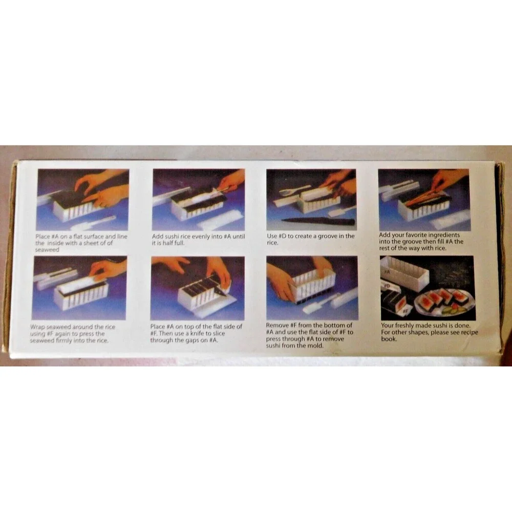 Kitchen + Home 10 Pc Sushi Master Ultimate Sushi Maker Kit Rice Roll Molds